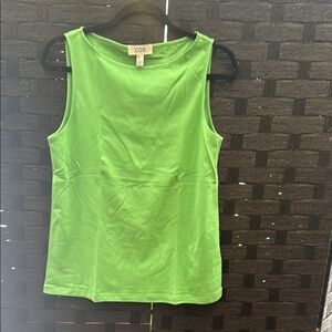 COS Green Fitted Sleeveless Tank Top